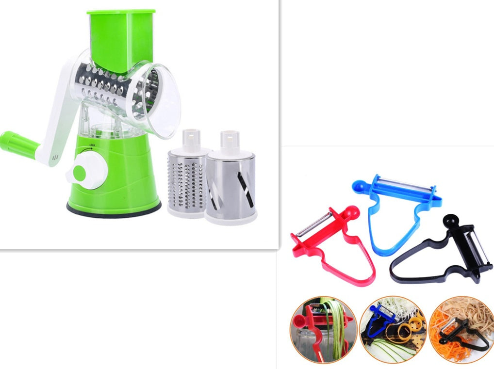 Manual Vegetable Cutter Slicer Hand Crank Multifunction Kitchen Tool for Vegetables, Cheese & Meat