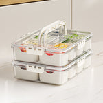 8 Grids Snack Box Organizer Divided Serving Tray for Fruits, Snacks & Seasoning Food Storage Container with Lid