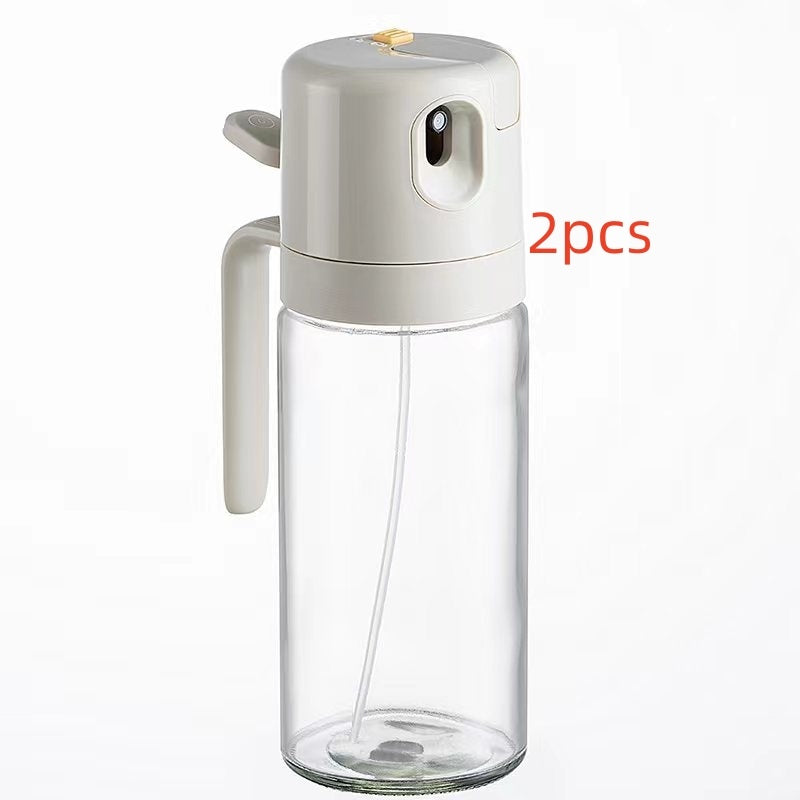 2 In 1 Oil Sprayer Bottle | Dual-Mode Olive Oil Dispenser & Mister for Cooking, BBQ, Baking & Salad | 550ml Glass Kitchen Tool
