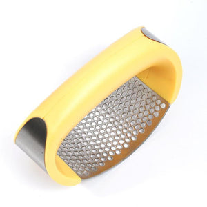 Stainless Steel Garlic Press – Manual Garlic Masher Tool with Non-Slip Handle | Easy to Clean, Rust-Resistant Kitchen Gadget