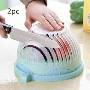 Creative Salad Cutter Bowl – 60-Second Fruit & Vegetable Chopper | BPA-Free, Multi-Function, Easy to Use & Clean