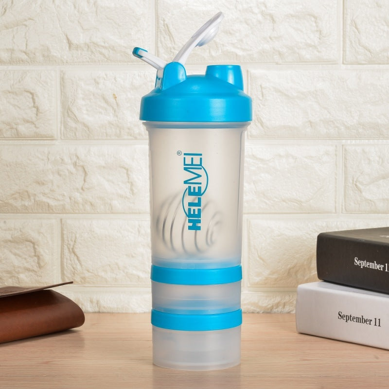 Frosted Shaker Cup 600ML | Leakproof Double-Layer Protein Shaker Bottle | Eco-Friendly High-Temperature Resistant Gym Cup