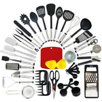 44-Piece Non-Stick Nylon Kitchen Utensils Set Heat-Resistant Cooking Spatula & Spoon Set for Home Chefs