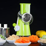 Manual Round Mandoline Slicer – Multifunctional Vegetable & Cheese Cutter | ABS + Stainless Steel, Easy to Use Kitchen Gadget