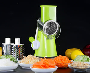 Manual Round Mandoline Slicer – Multifunctional Vegetable & Cheese Cutter | ABS + Stainless Steel, Easy to Use Kitchen Gadget