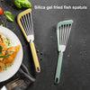 Nonstick Silicone Fish Spatula – Slotted Turner for Fish, Eggs, Pancakes | Heat-Resistant, BPA-Free, No-Scratch Cooking Utensil