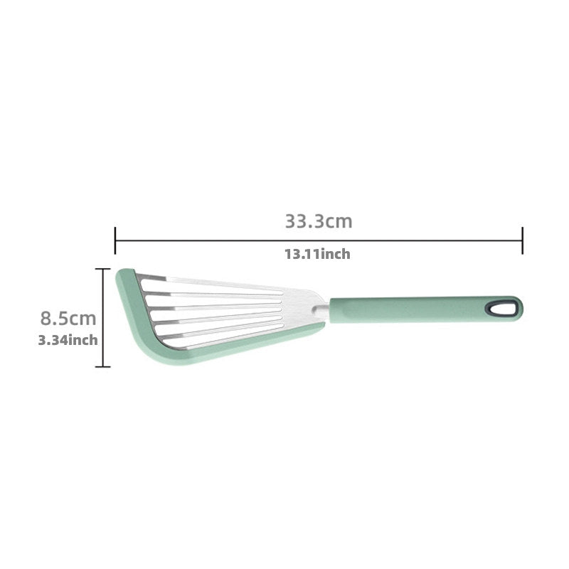 Nonstick Silicone Fish Spatula – Slotted Turner for Fish, Eggs, Pancakes | Heat-Resistant, BPA-Free, No-Scratch Cooking Utensil