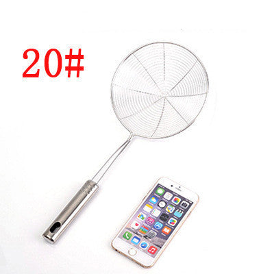 Stainless Steel Kitchen Cooking Utensils Net Drain Eco-Friendly Fine Mesh Strainer for Frying & Boiling