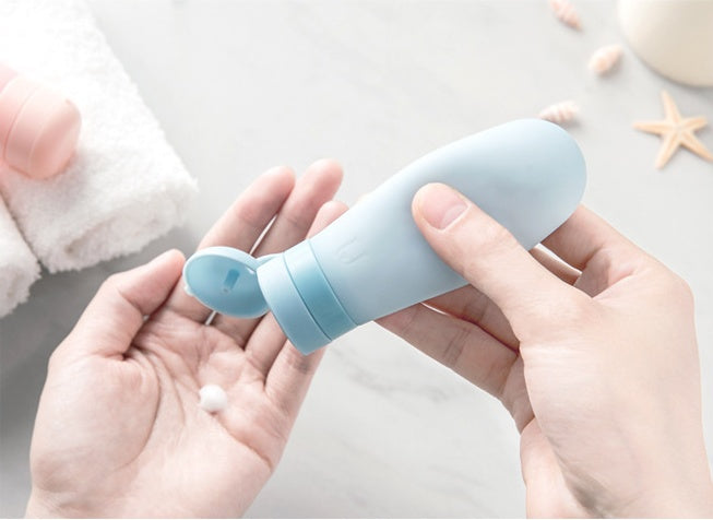 Silicone Travel Bottles for Cosmetics – Leak-Proof Refillable Toiletry Containers | TSA-Approved, Squeeze Bottles for Shampoo & Lotion