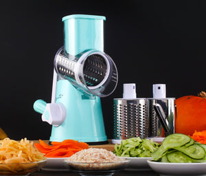 Manual Round Mandoline Slicer – Multifunctional Vegetable & Cheese Cutter | ABS + Stainless Steel, Easy to Use Kitchen Gadget
