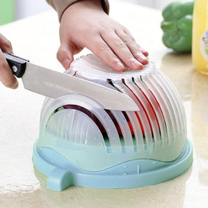Creative Salad Cutter Bowl – 60-Second Fruit & Vegetable Chopper | BPA-Free, Multi-Function, Easy to Use & Clean