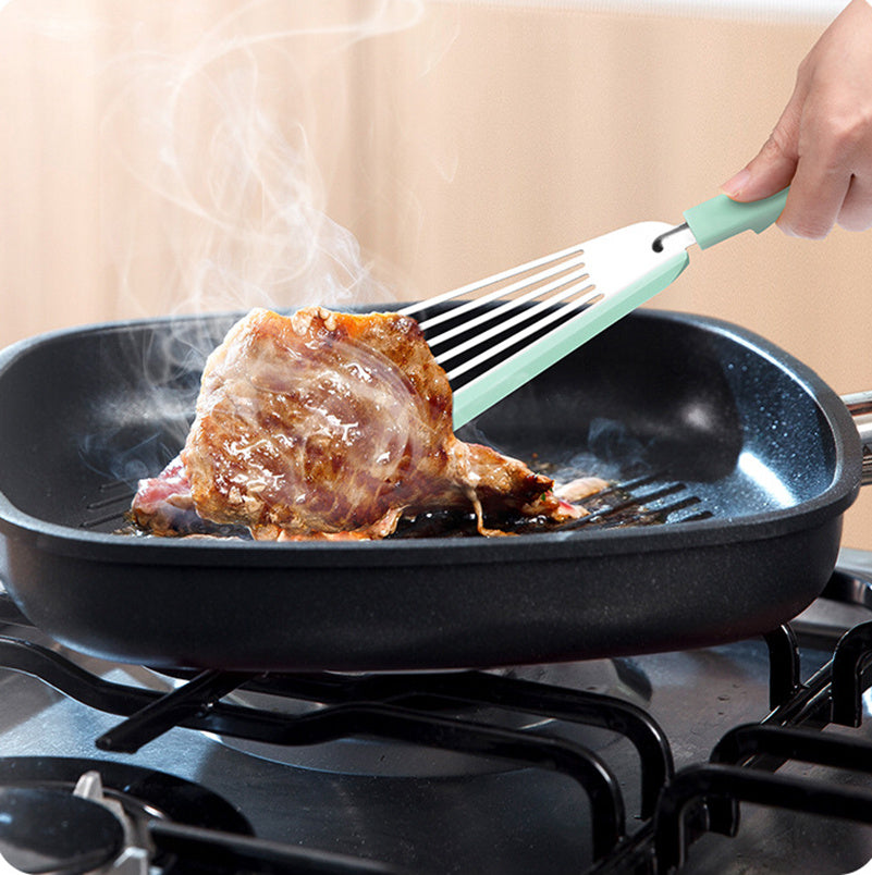 Nonstick Silicone Fish Spatula – Slotted Turner for Fish, Eggs, Pancakes | Heat-Resistant, BPA-Free, No-Scratch Cooking Utensil
