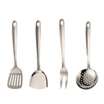 Thickened 430 Stainless Steel Kitchen Utensils Set Heat-Resistant Cooking Tools & Anti-Slip Handles