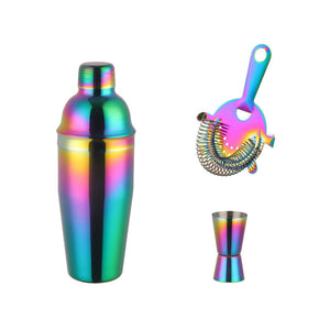 Stainless Steel Titanium-Plated Shaker | Color Cocktail Mixer Cup | Modern Barware for Home, Party & Professional Use