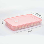 Large Food Storage Container Portable PP Dumpling Box, Stackable & Airtight