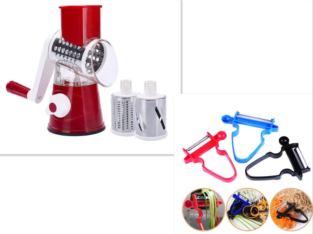 Manual Vegetable Cutter Slicer Hand Crank Multifunction Kitchen Tool for Vegetables, Cheese & Meat