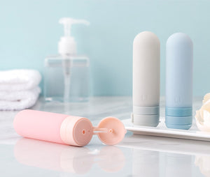 Silicone Travel Bottles for Cosmetics – Leak-Proof Refillable Toiletry Containers | TSA-Approved, Squeeze Bottles for Shampoo & Lotion