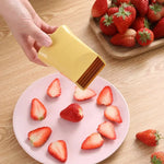 Cup Fruit & Egg Slicer Stainless Steel Strawberry, Banana & Vegetable Cutter for Safe, Easy Kitchen Prep