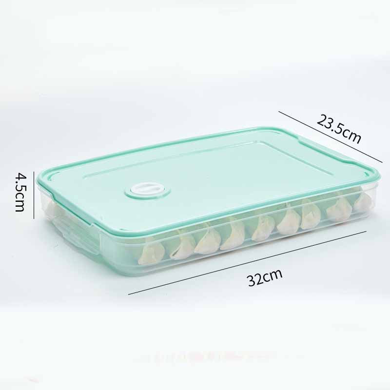 Large Food Storage Container Portable PP Dumpling Box, Stackable & Airtight
