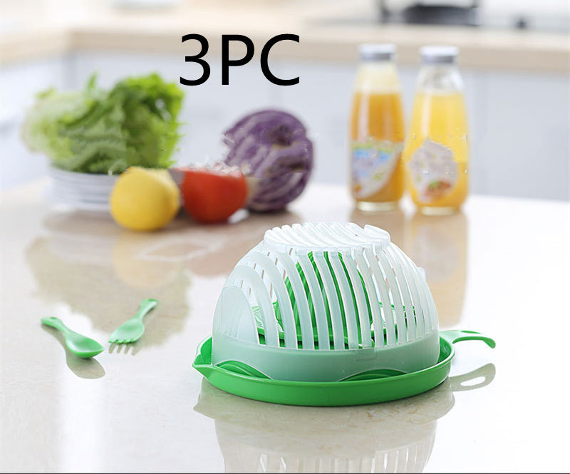 Creative Salad Cutter Bowl – 60-Second Fruit & Vegetable Chopper | BPA-Free, Multi-Function, Easy to Use & Clean