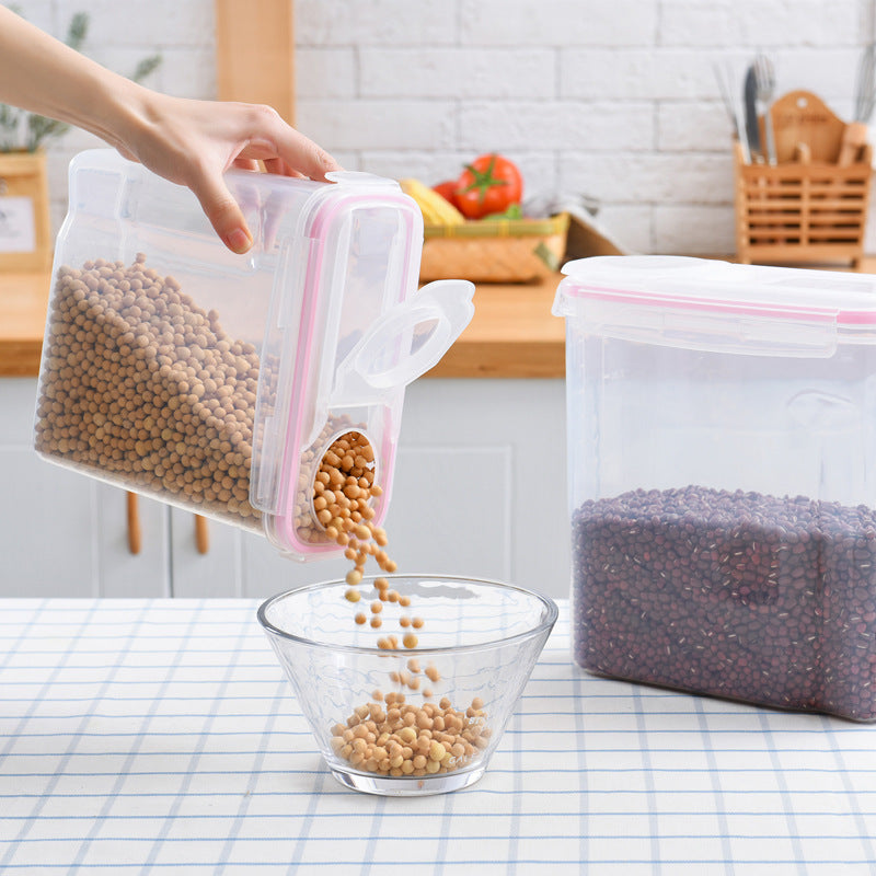 Original Airtight Cereal Container BPA-Free Food Storage Box Locking Lid & Silicone Seal Keep Flour, Sugar, Rice & Snacks Fresh