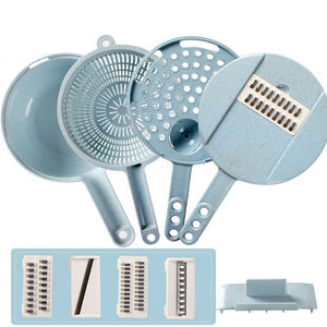 8-in-1 Mandoline Vegetable Slicer & Grater Set with Strainer – Onion, Carrot, Potato Cutter, Peeler & Egg Separator