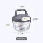 Household Multi-function Vegetable Chopper Small Kitchen Slicer & Meat Grinder for Quick Food Prep
