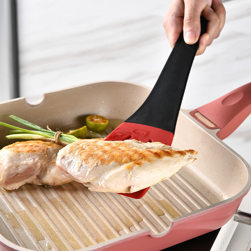 3-in-1 Silicone Frying Spatula Clip – Non-Scratch Cooking Utensil for Flipping Steak, Pancakes, & More – Heat-Resistant Kitchen Tool