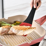 3-in-1 Silicone Frying Spatula Clip – Non-Scratch Cooking Utensil for Flipping Steak, Pancakes, & More – Heat-Resistant Kitchen Tool