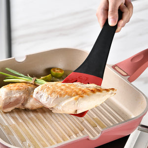 3-in-1 Silicone Frying Spatula Clip – Non-Scratch Cooking Utensil for Flipping Steak, Pancakes, & More – Heat-Resistant Kitchen Tool