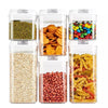 6PCS Easy Lock Food Storage Container Set – Airtight Plastic Jars for Flour, Sugar & Pantry Organization (0.5L–1.2L)