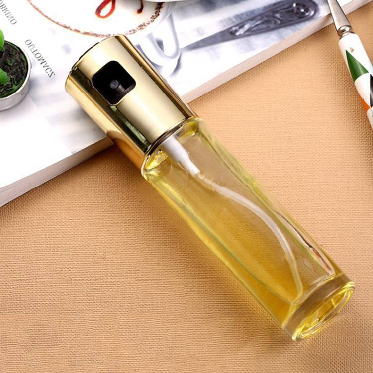 BBQ Oil & Vinegar Spray Bottle - Leakproof Push Pump Kitchen Cooking Sprayer for Healthy BBQ & Cooking