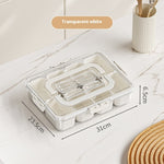 8 Grids Snack Box Organizer Divided Serving Tray for Fruits, Snacks & Seasoning Food Storage Container with Lid