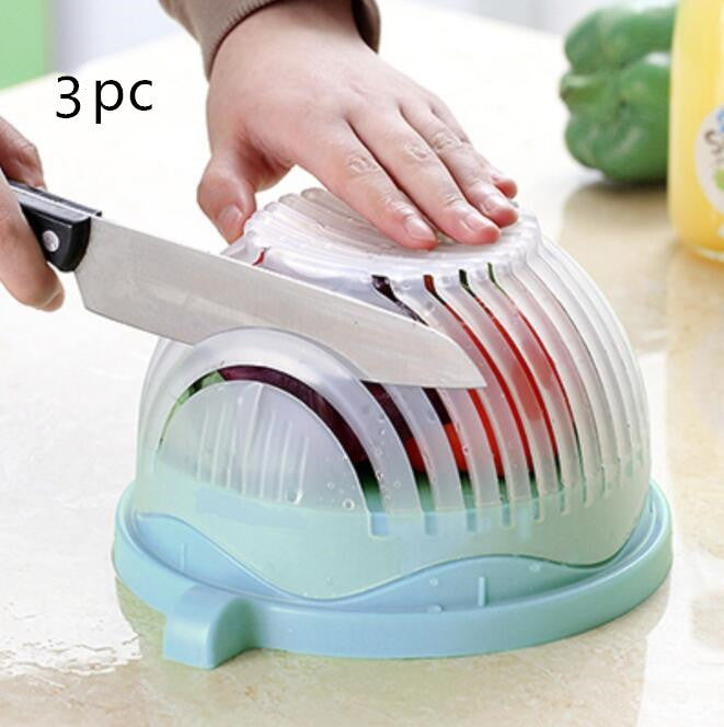 Creative Salad Cutter Bowl – 60-Second Fruit & Vegetable Chopper | BPA-Free, Multi-Function, Easy to Use & Clean