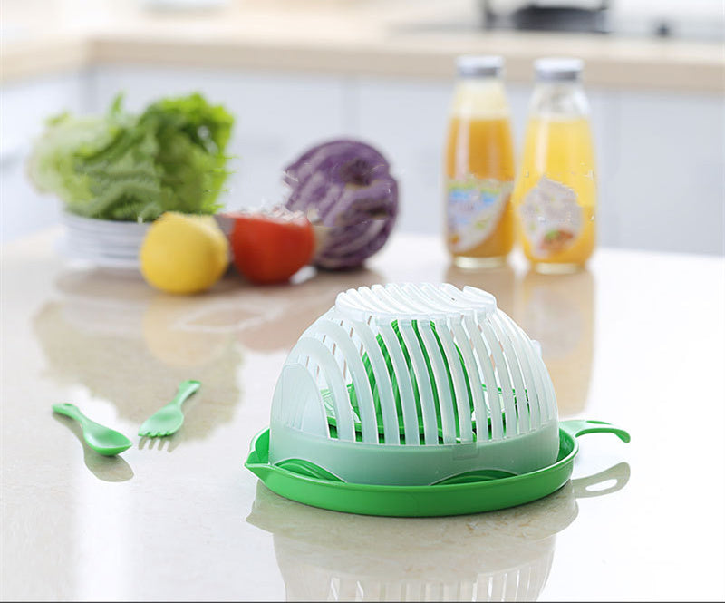 Creative Salad Cutter Bowl – 60-Second Fruit & Vegetable Chopper | BPA-Free, Multi-Function, Easy to Use & Clean
