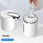 Touchless 380ml Electric Soap Dispenser – Wall Mounted, USB Rechargeable, Infrared Sensor Foam Pump