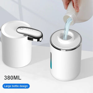 Touchless 380ml Electric Soap Dispenser – Wall Mounted, USB Rechargeable, Infrared Sensor Foam Pump