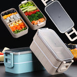 Heated Food Container Bento Box Japanese Thermal Lunch Box with Leak-Proof Design Microwave-Safe & Eco-Friendly