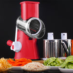 Manual Round Mandoline Slicer – Multifunctional Vegetable & Cheese Cutter | ABS + Stainless Steel, Easy to Use Kitchen Gadget