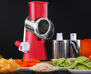Manual Round Mandoline Slicer – Multifunctional Vegetable & Cheese Cutter | ABS + Stainless Steel, Easy to Use Kitchen Gadget