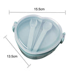 Heated Food Container Bento Box Japanese Thermal Lunch Box with Leak-Proof Design Microwave-Safe & Eco-Friendly