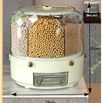 360° Rotating Rice Barrel Large Sealed Cereal Dispenser Moisture-Proof Grain Box Kitchen Food Storage Container 10–12.5kg