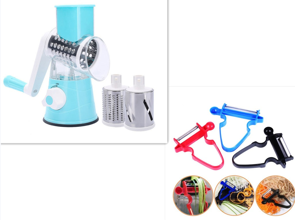 Manual Vegetable Cutter Slicer Hand Crank Multifunction Kitchen Tool for Vegetables, Cheese & Meat