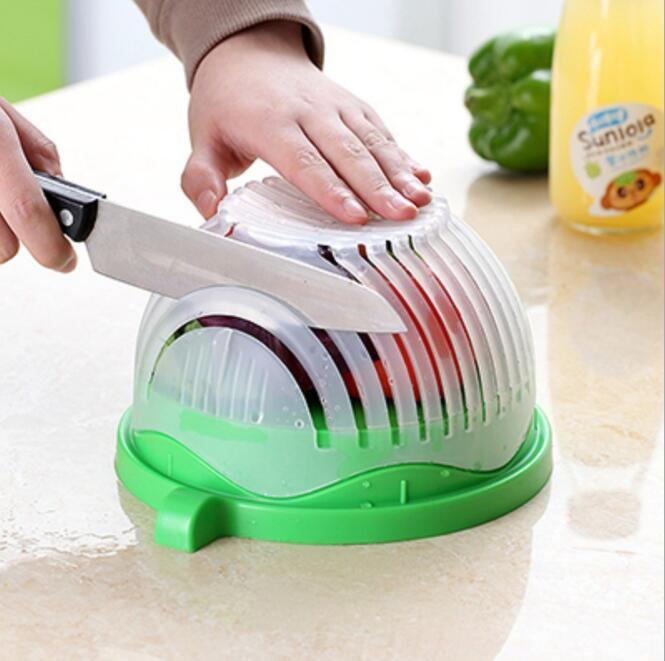 Creative Salad Cutter Bowl – 60-Second Fruit & Vegetable Chopper | BPA-Free, Multi-Function, Easy to Use & Clean