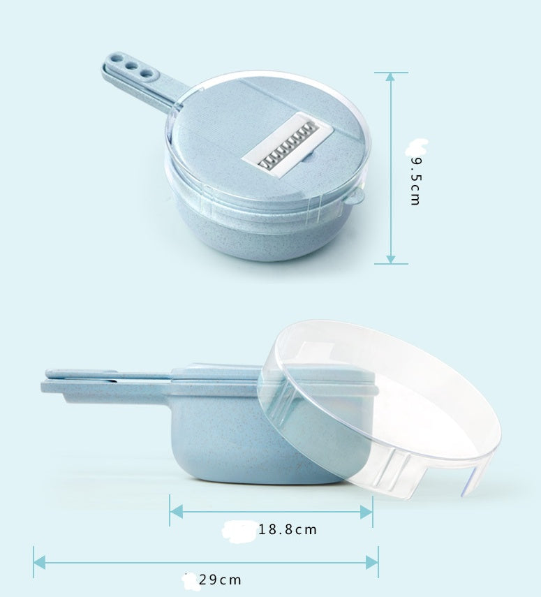 8-in-1 Mandoline Vegetable Slicer & Grater Set with Strainer – Onion, Carrot, Potato Cutter, Peeler & Egg Separator