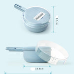 8-in-1 Mandoline Vegetable Slicer & Grater Set with Strainer – Onion, Carrot, Potato Cutter, Peeler & Egg Separator