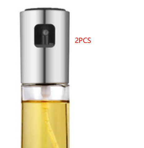 BBQ Oil & Vinegar Spray Bottle - Leakproof Push Pump Kitchen Cooking Sprayer for Healthy BBQ & Cooking