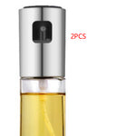 BBQ Oil & Vinegar Spray Bottle - Leakproof Push Pump Kitchen Cooking Sprayer for Healthy BBQ & Cooking