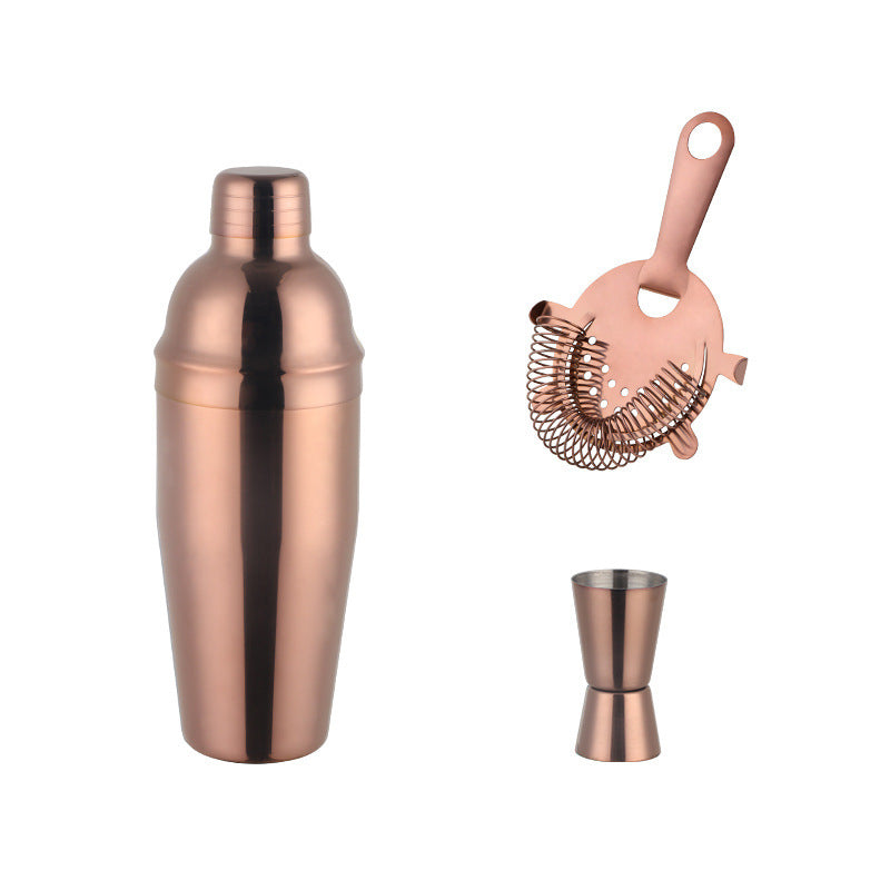 Stainless Steel Titanium-Plated Shaker | Color Cocktail Mixer Cup | Modern Barware for Home, Party & Professional Use