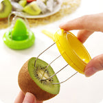 Mini Fruit Kiwi Cutter & Peeler Stainless Steel Slicer for Kiwi, Pitaya & Small Fruits, Easy Kitchen Gadget